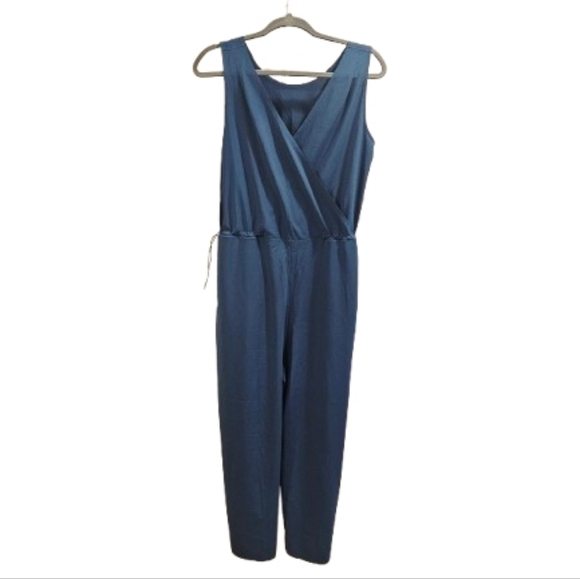 Title Nine Round Trip Sleeveless Women's Teal Blue Jumpsuit Size Small - Picture 10 of 15